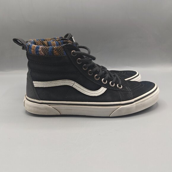 Vans Men's Sk8-Hi MTE Black Aztec Suede Scotchgard 3M Hiker Shoes - Picture 1 of 11